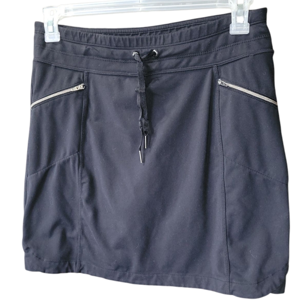 Athleta black drawstring skort Size M